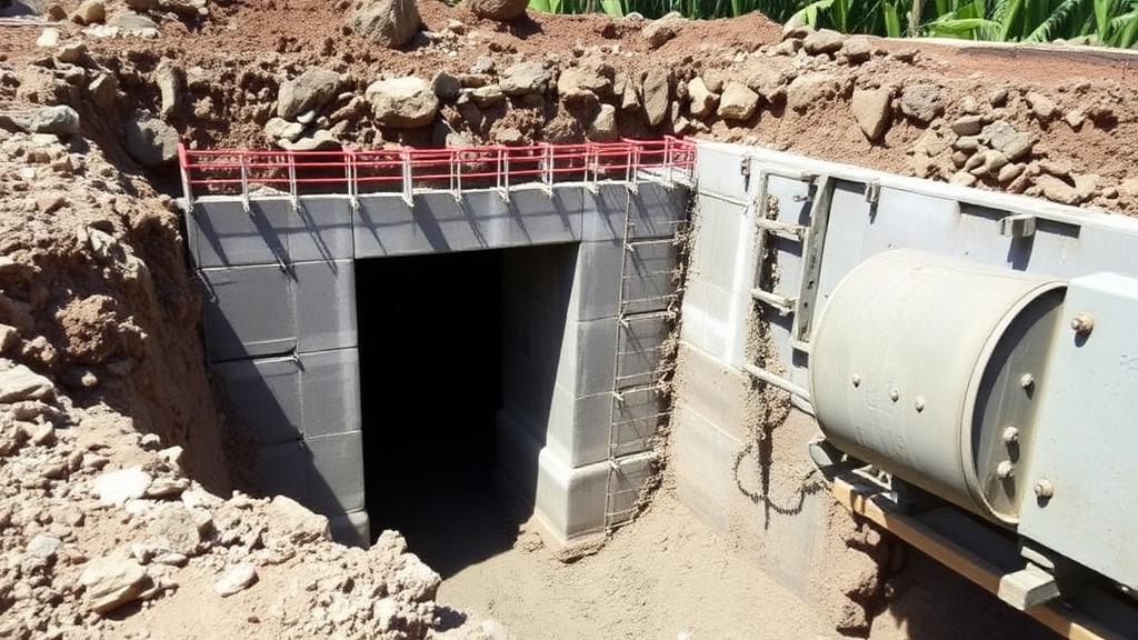Concrete structure under construction